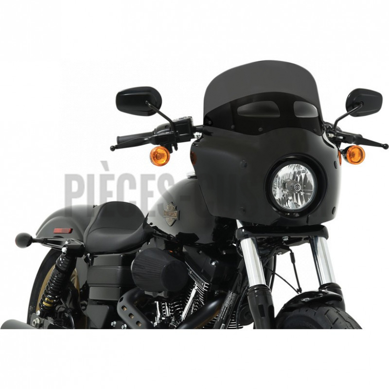 Pare-brise 23cm Dark Black Smoke Ventilé Road Warrior Memphis Shades
