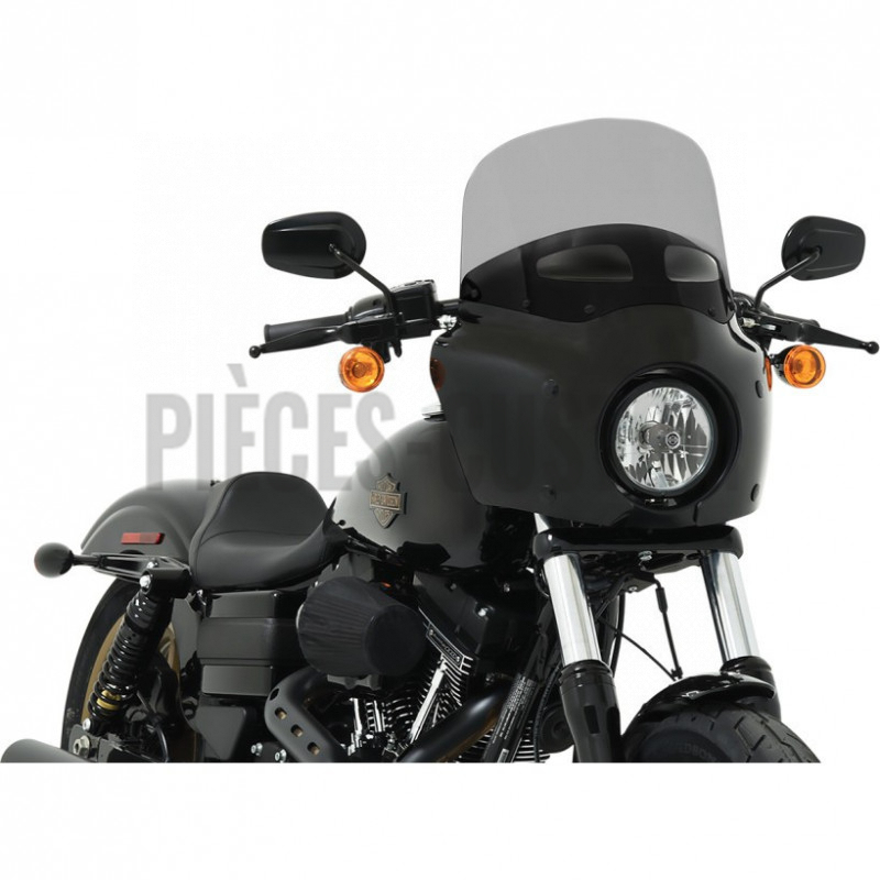 Pare-brise 28cm Black Smoke ventilé Road Warrior Memphis Shades
