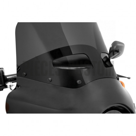 Pare-brise 28cm Dark Black Smoke Ventilé Road Warrior Memphis Shades