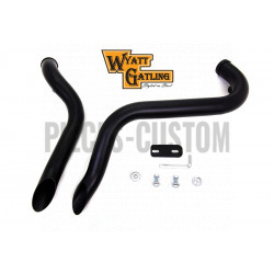 Échappement-Drag-pipe-Noir-Wyatt-Gatling