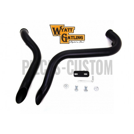 Échappement-Drag-pipe-Noir-Wyatt-Gatling