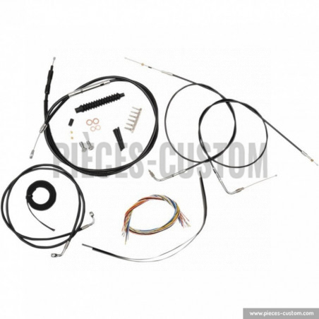 Kit-de-cables-Noir-Ape-18"-20"-pour-Dyna-FXDB-et-FXBDC-sans-ABS-de-2012-à-2017