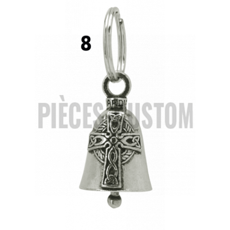 Clochette moto porte-bonheur modèle Croix Celtique