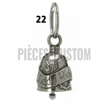 Clochette moto porte-bonheur modèle Lady Rider