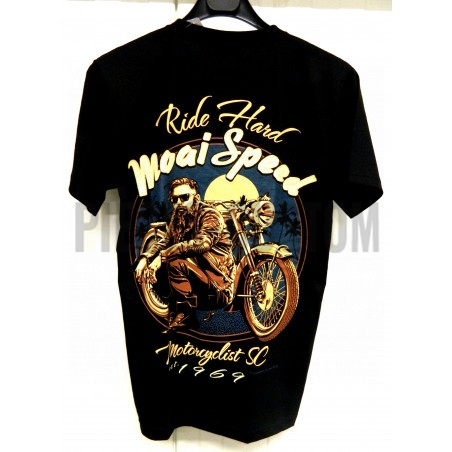 T-shirt Moai Speed Motorcyclist