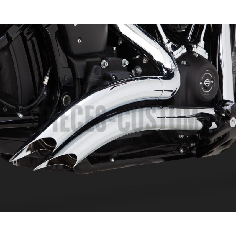 Echappement Vance & Hines Big radius chromé pour Softail 2018