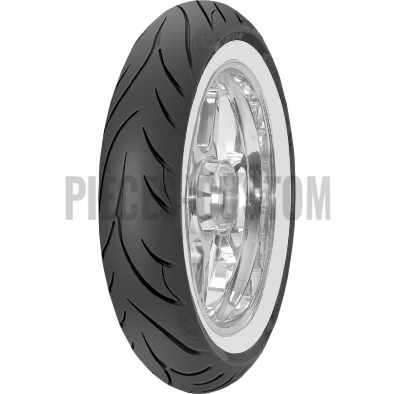 Pneu avant Avon Cobra AVM71 100/90-19 Flanc Blanc