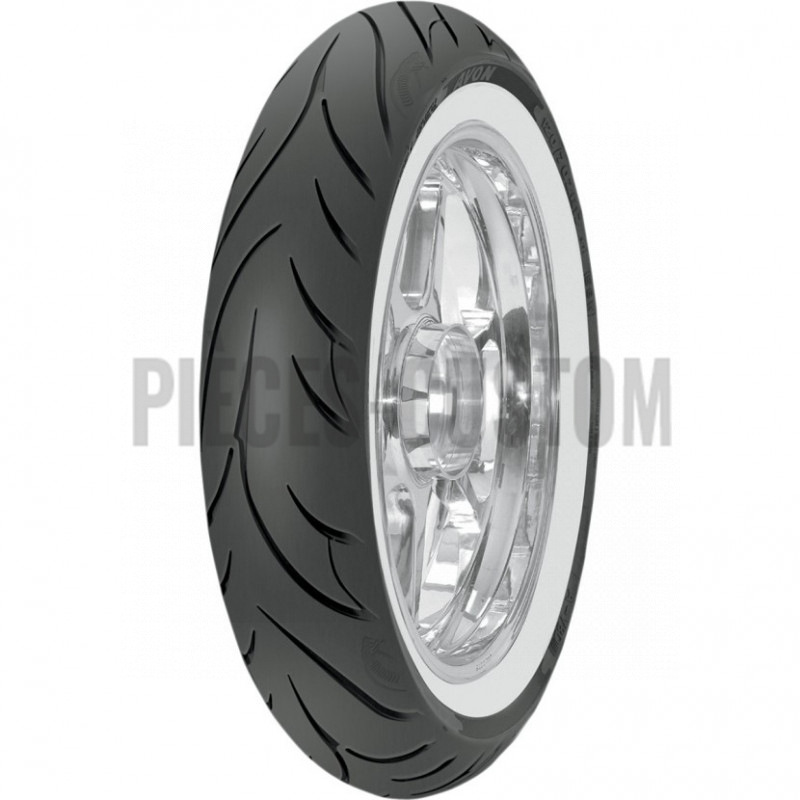 Pneu avant Avon Cobra AVM71 MH90-21 Flanc Blanc