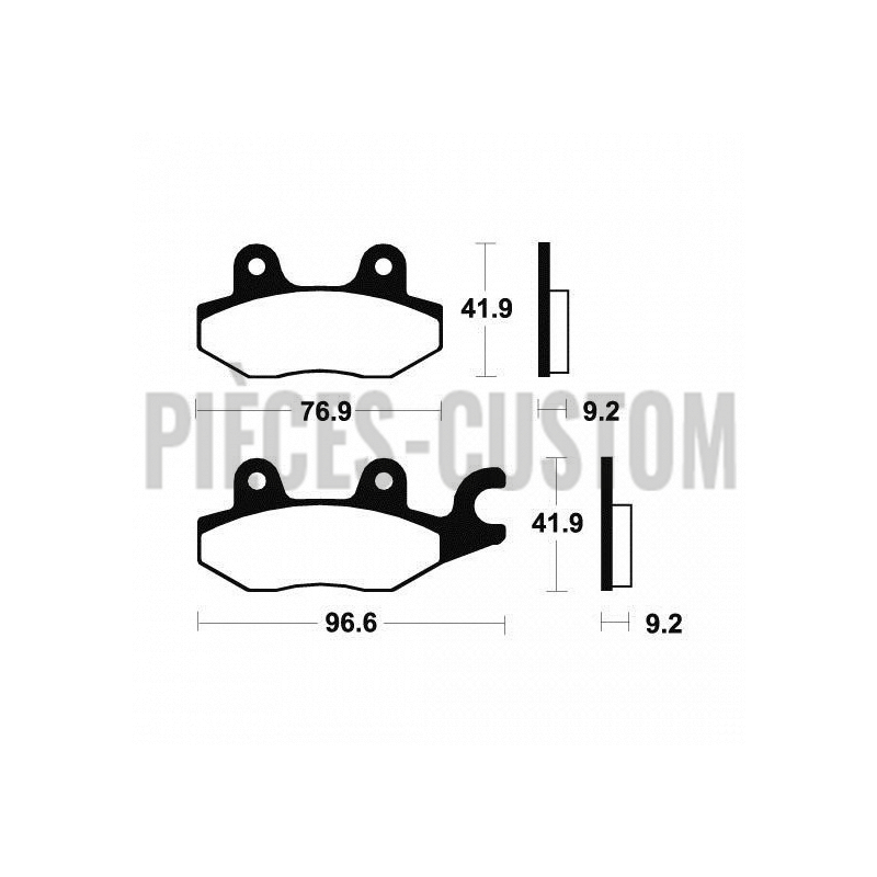 Plaquettes de frein avant Tecnium pour Honda VT125 Shadow de 1999 à 2006