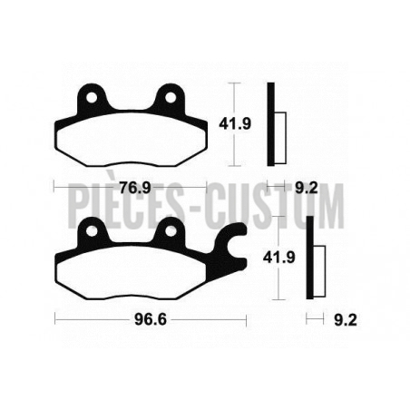 Plaquettes de frein avant Tecnium pour Honda VT125 Shadow de 1999 à 2006