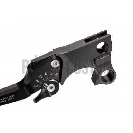 Set de leviers Noir Silver ajustables Rick's Good Guys pour Softail de 2018
