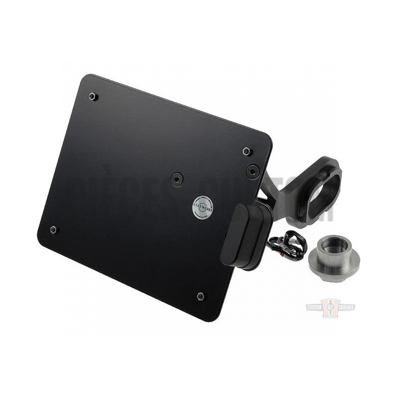 Support de plaque latérale 210x130mm Noir Cult Werk pour Softail 2018