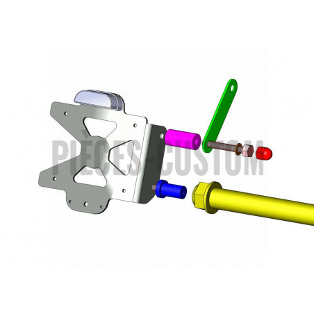 Support de plaque latéral noir pour modèles softail Fat bob de 2018