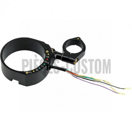 Support compteur Noir pour tube de fourche 39mm Sportster de 2014 à 2018