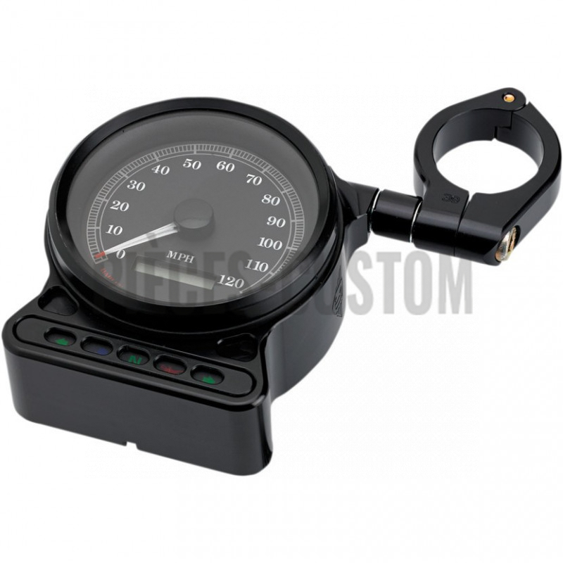 Support compteur Noir pour tube de fourche 39mm Sportster de 1995 à 2013