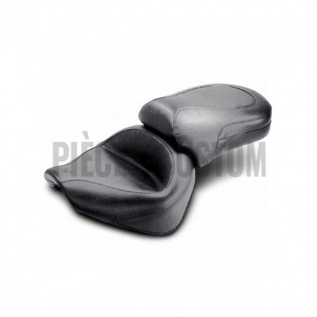 Selle Mustang Touring 2-up Vintage Lisse pour Yamaha XVS650 de 1998 à 2014