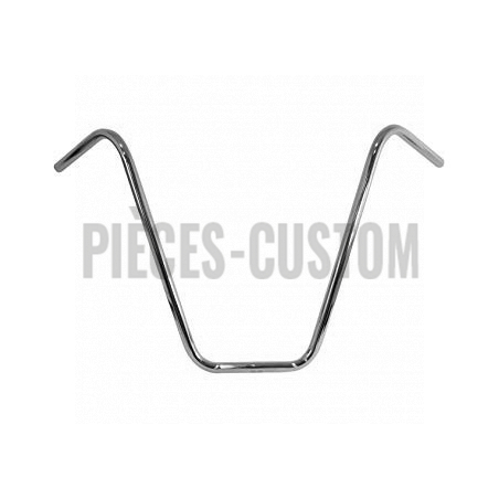 Guidon Ape Hanger 25mm chromé  Hauteur 16"