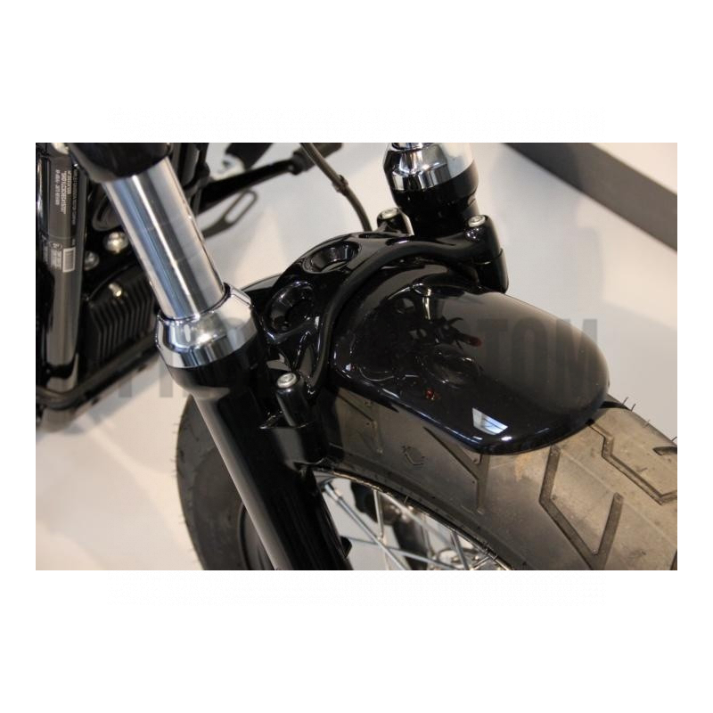 Garde-boue avant Bobber Noir brillant pour Sportster 48 de 2010 à 2017