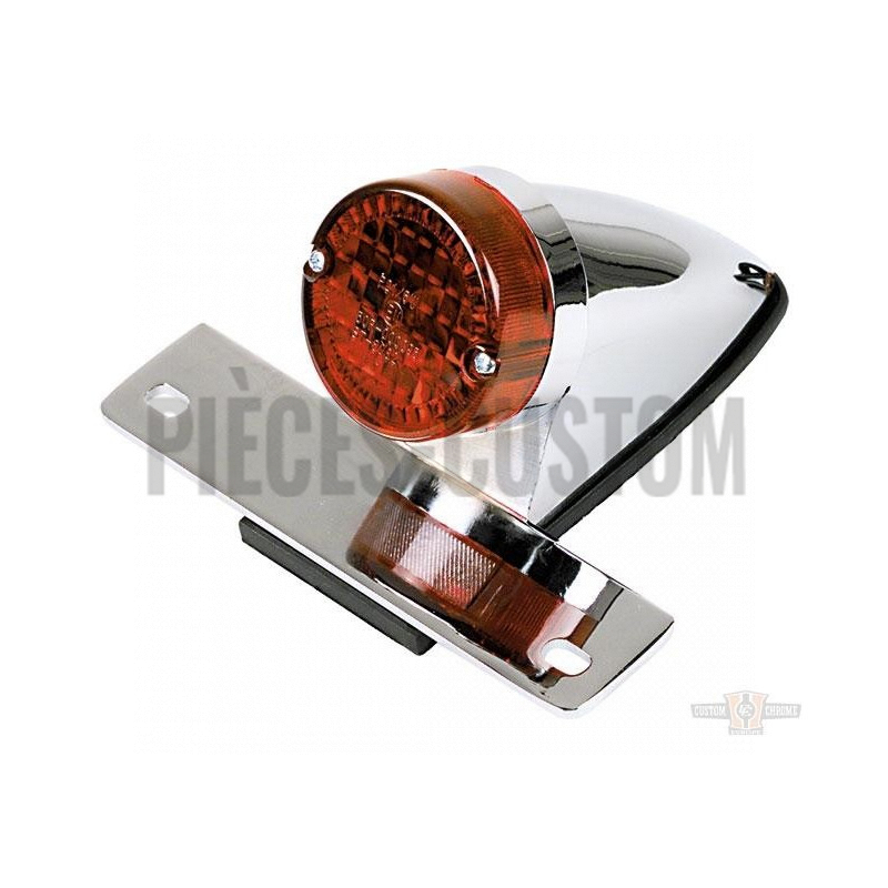 Feu Sparto Chrome homologué avec support de plaque