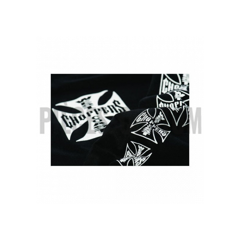 T-shirt manches longues West Coast Choppers Noir Original Cross
