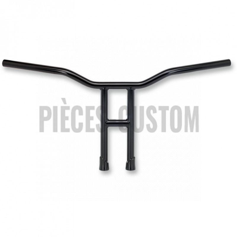 Guidon 1" Biltwell Tyson Hauteur 14" Noir sans empreintes