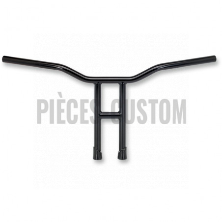 Guidon 1" Biltwell Tyson Hauteur 14" Noir sans empreintes