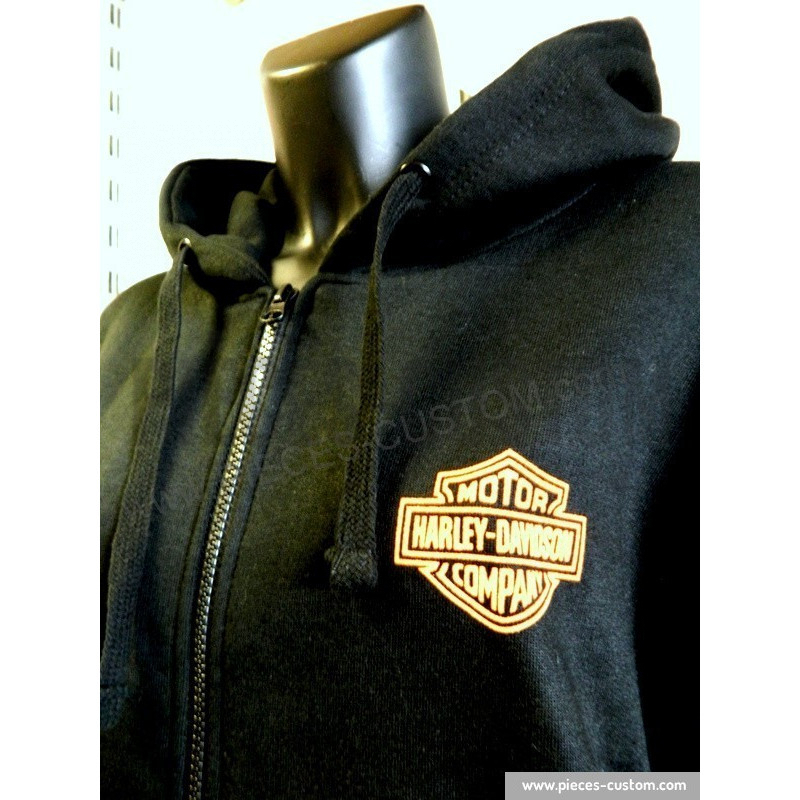 Sweat à capuche noir Harley Davidson T. XS