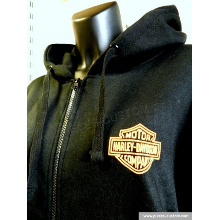 Sweat à capuche noir Harley Davidson T. XS