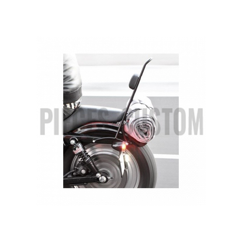 Sissy bar Burly 51cm Noir avec dosseret pour Dyna de 2006 à 2017
