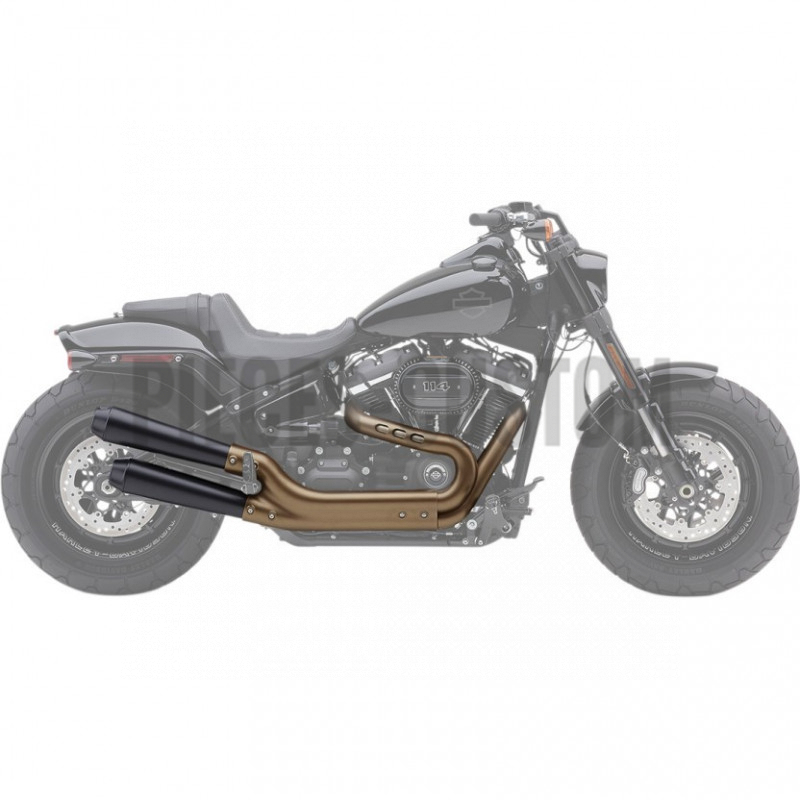 Silencieux Cobra El diablo Noir pour Softail FXFB et FXFBS de 2018 à 2019