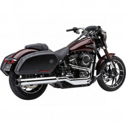 Silencieux-Cobra-Dual-Cut-Chromé-pour-Softail-FLSB-de-2018-à-2021