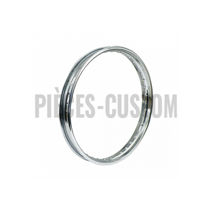 Voile de jante Chrome 40 rayons 21" x 1.85" avec valve métal centrée
