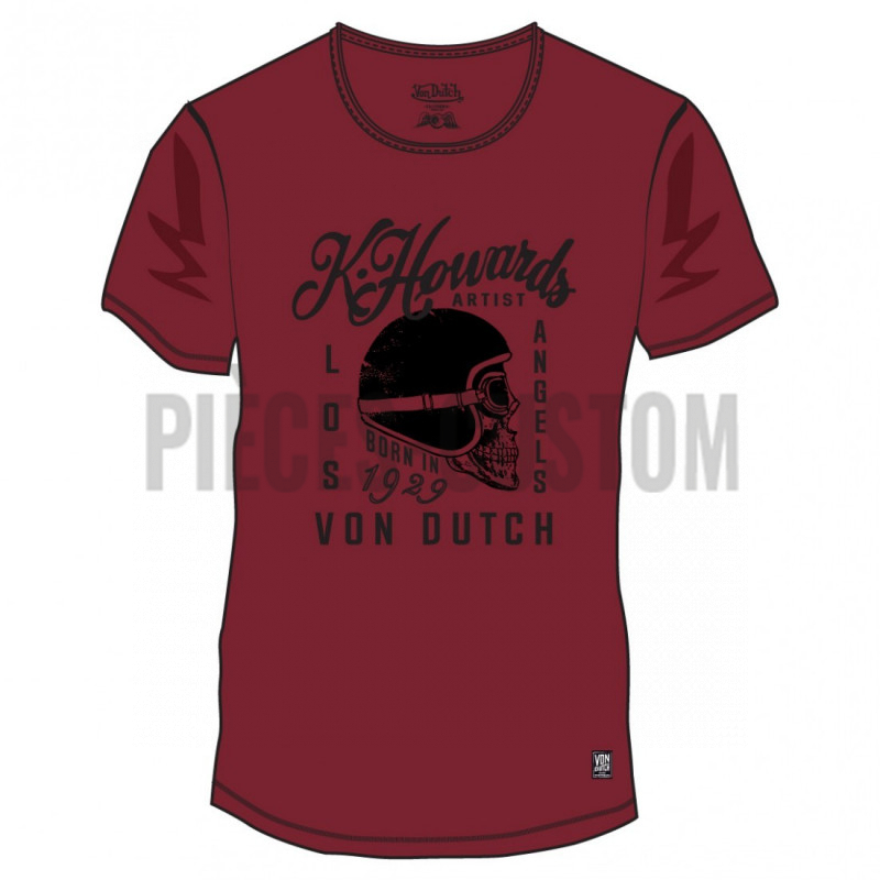 T-shirt Von Dutch Cortes Rouge