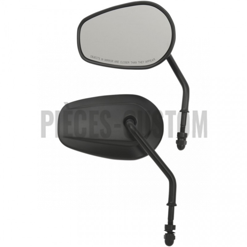 Rétroviseurs-teardrop-style-origine-tige-courte-finition-Noir-mat