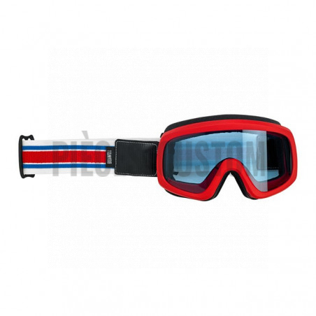 Masque Biltwell Overland 2.0 Racer Couleur Rouge bleu et blanc