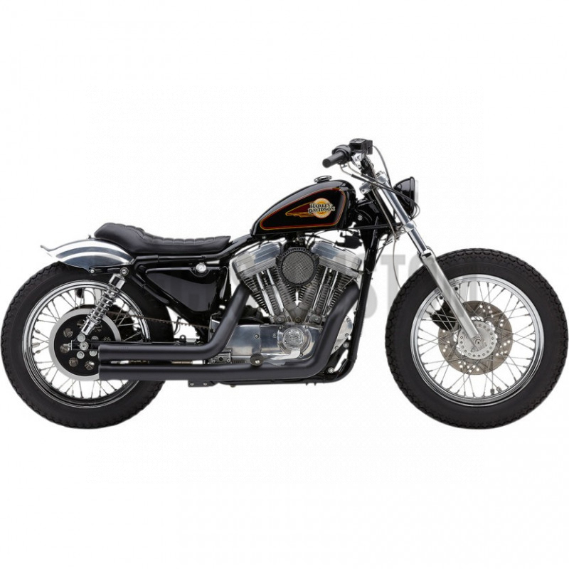 Echappement Cobra 909 2 en 2 Noir pour Sportster de 1986 à 2003