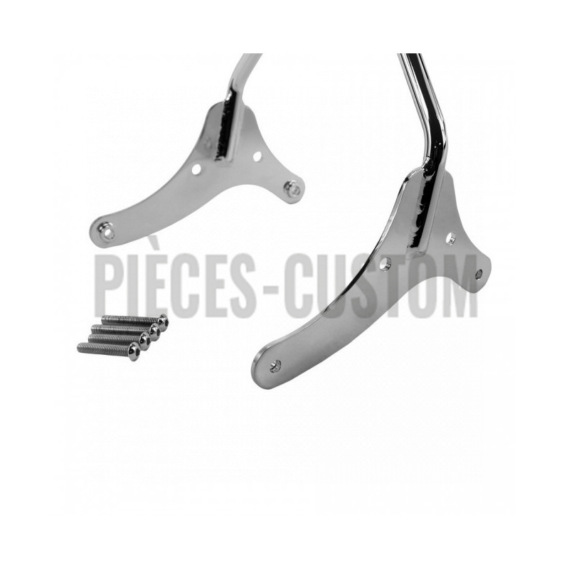 Sissy bar Tc Bros Chrome 51cm Kickback pour Sportster XL de 2004 à 2015