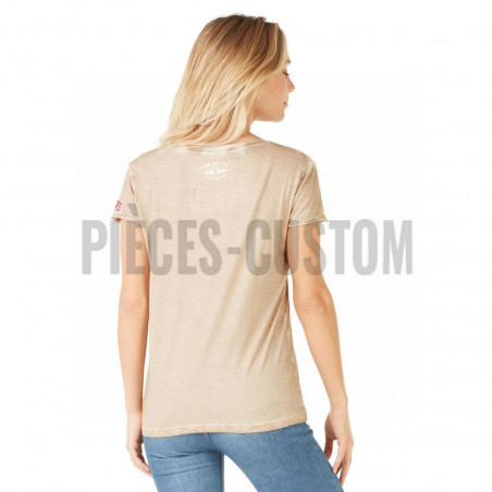 T-shirt femme Von Dutch HELL beige