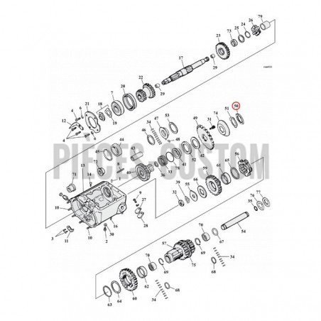 Ecrou de pignon de transmission pour Big Twin et Sportster de 1936 à 1992