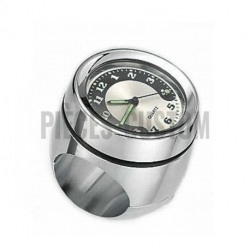 Montre chromée pour guidon de 32mm