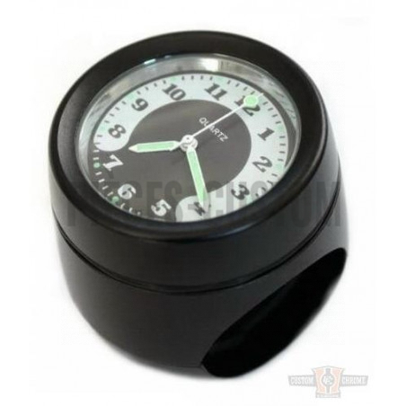 Montre noire pour guidon de 25mm