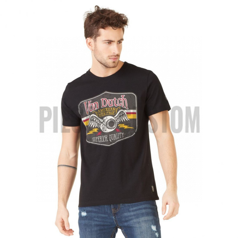 T-shirt Von Dutch Gas Noir