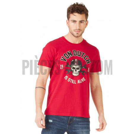 T-shirt Von Dutch Rags rouge