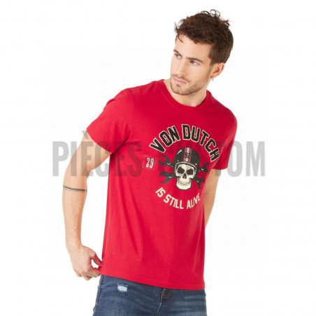 T-shirt Von Dutch Rags rouge