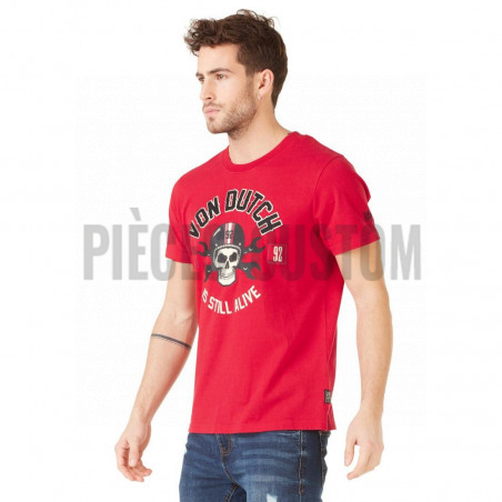 T-shirt Von Dutch Rags rouge