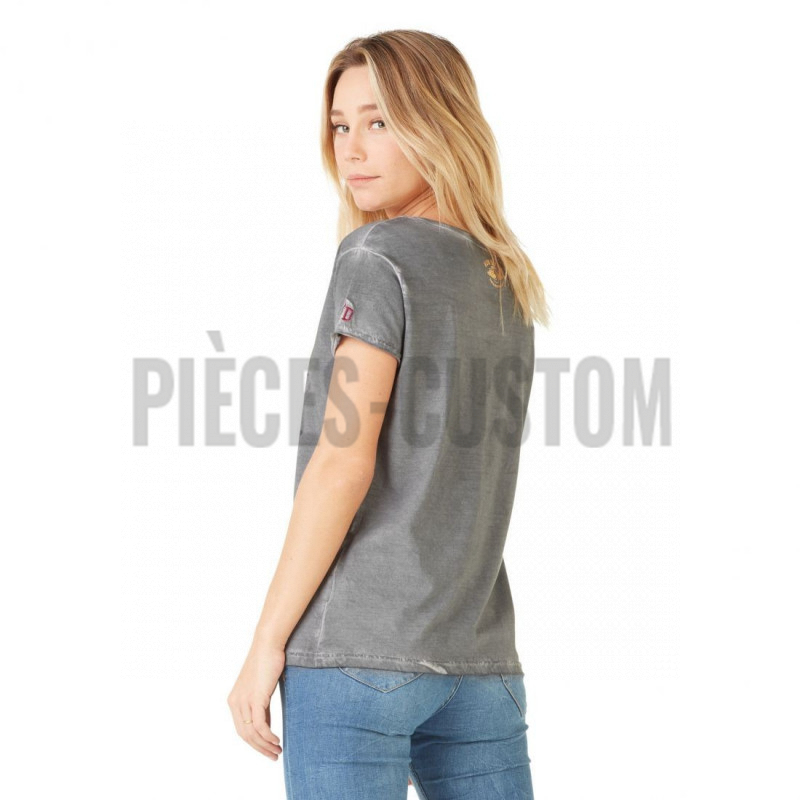 T-shirt femme Von Dutch HELL gris