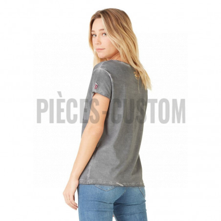 T-shirt femme Von Dutch HELL gris