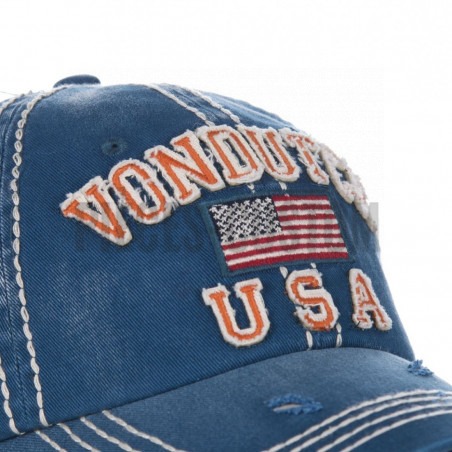 Casquette baseball Von Dutch Eric Bleu