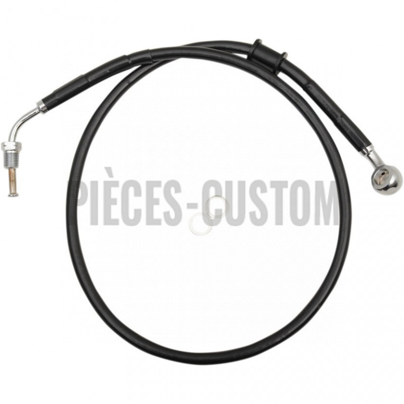 Durite de frein avant Noir +254mm pour XL883R de 2014 à 2015 avec ABS