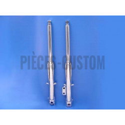 Tubes-de-fourche-41-MM-longueur-27-5/8"-chromé-pour-FLH-de-1973-à-1984
